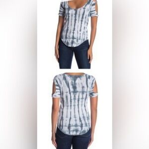Chaser Tie Dye Open-shoulder Blouse sz M